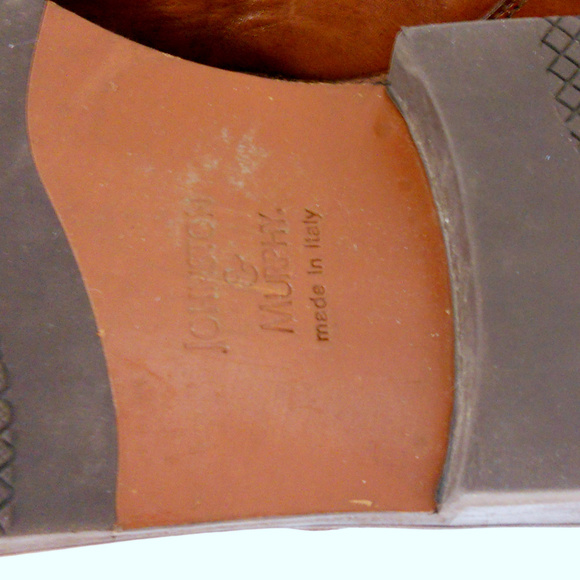 Vtg Johnston & Murphy Oxford Laceup 10.5 Italy Brown main image 8